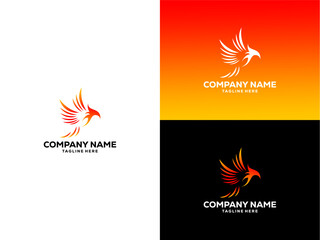 Wall Mural - unique phoenix logo design vector image