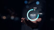 © Thanadon88 - Value added or business growth concept Businessman is pulling a progress bar with the word VALUE. Value, growth, increase in value,
