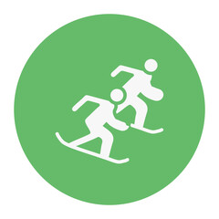 Poster - Snowboard Race Icon