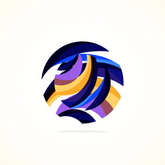 Poster - Abstract circle logo - minimalist emblem, timeless and universal shape of circle. Unique logo represent range of brands and concepts, encapsulating simplicity and creativity in single, iconic image
