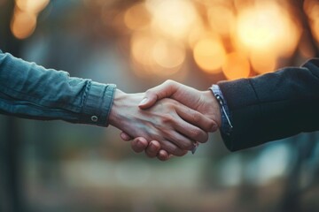 Handshake between two professionals