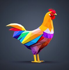 Sticker - cute 3d cartoon rooster