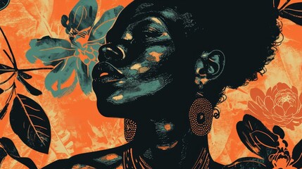 Wall Mural - A black history month background image