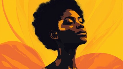 Sticker - A black history month background image