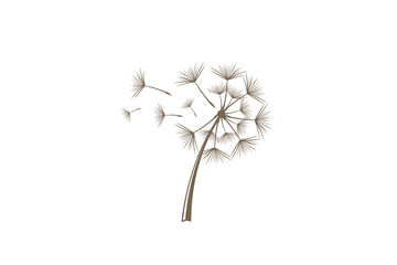 Wall Mural - Dandelion flower vector element spring time illustration template