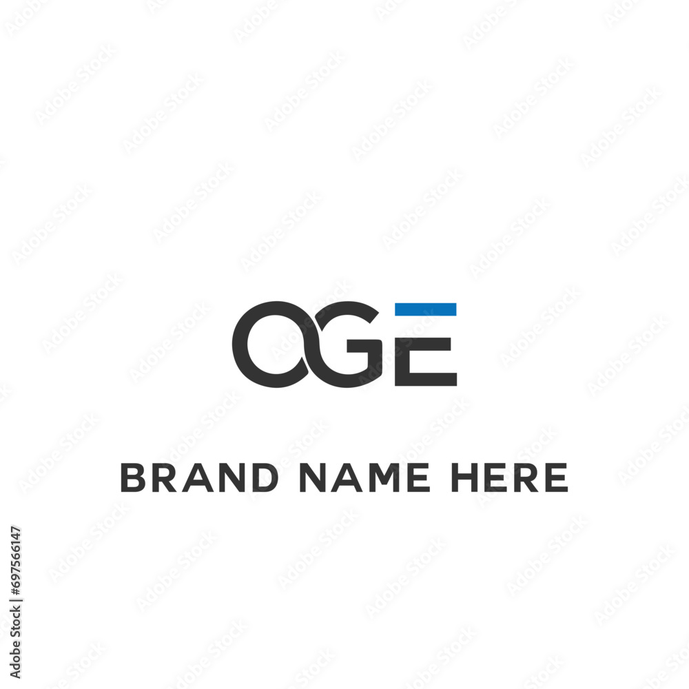 OGE logo. O G E design. White OGE letter. OGE, O G E letter logo design. Initial letter OGE linked circle uppercase monogram logo. O G E letter logo vector design.	
