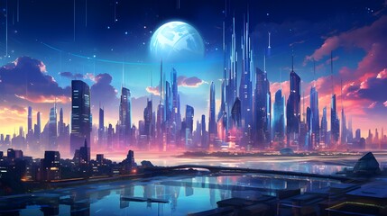 futuristic city