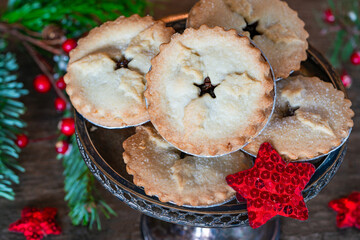 Wall Mural - Traditional festive mince pies