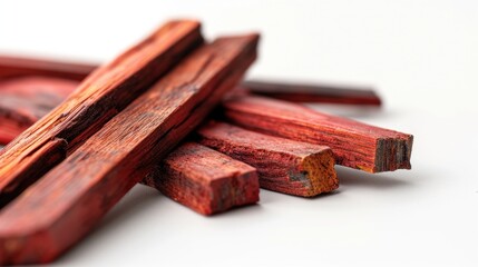 Poster - A detailed view of a collection of wooden sticks. Can be used for various purposes