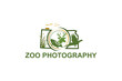 Outdoor wildlife photography logo design, africa animals vector illustration.