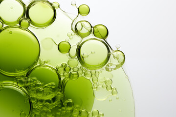 Poster - abstract green bubbles background