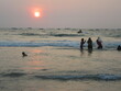 An einem Strand in Goa im süden Indiens