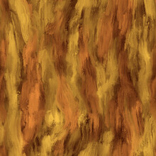 Abstract Seamless Pattern With Paint Scribbles. Orange, Yellow And Brown Brush Strokes. Hand Drawn Grunge Texture