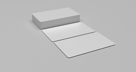 Poster - Blank 3D business cards for mock up