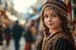 © Konstiantyn Zapylaie - girl in festive clothes for the holiday of Purim on a city street