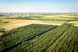 aerial panorama panorama view of rural landscape in denmark
