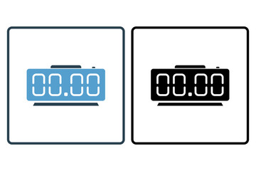 Poster - clock icon. icon related to basic web and UI. suitable for web site, app, user interfaces, printable etc. solid icon style. simple vector design editable