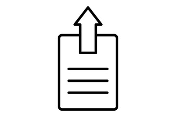 Poster - upload document icon. icon related to basic web and UI. suitable for web site, app, user interfaces, printable etc. line icon style. simple vector design editable