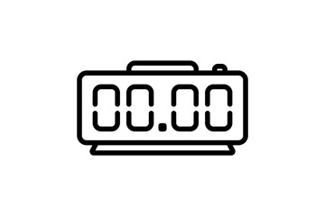 Poster - clock icon. icon related to basic web and UI. suitable for web site, app, user interfaces, printable etc. line icon style. simple vector design editable