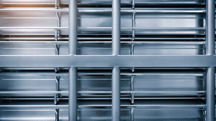 Aufkleber - Rack with metal containers for cooking food