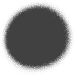 Poster - paint spray stain with splatter dotted texture. grunge black noise shape. dust spot and blob.