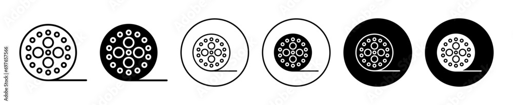 Film roll icon. movie theater plastic negative film roll of photo ...