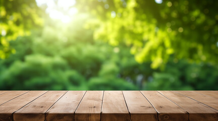 Empty wooden table background