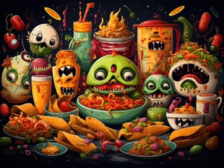 Sticker - halloween corn