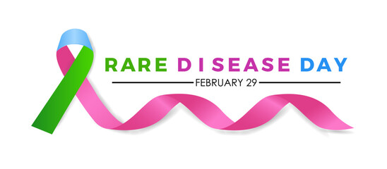 Poster - Illustration Of Rare Disease Day observed on February 29. Rare Disease Day is an awareness event that takes place every year on the last day.