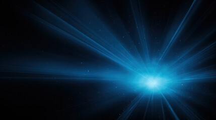 Abstract Dark Background with Burst of Blue Light Leak - Perfect for Futuristic Visual Concepts