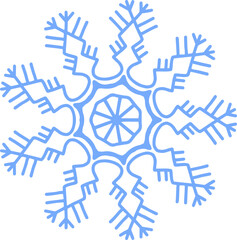 Poster - hand drawing sketch snowflake