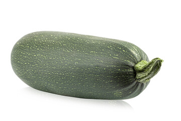 Wall Mural - Fresh whole zucchini isolated on white background close up. File contains clipping path.