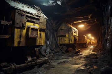Poster - A mine for mining coal or uranium