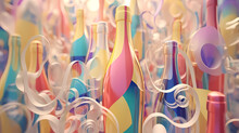 Background With Colorful Botles
