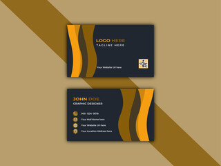 Creative & Modern Business card template. Front and back side View. Vector illustration.