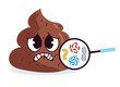 Stool poop test analysis examination health diagnosis concept. Vector flat graphic design illustration