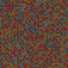 Fototapete - Geometric shapes composition. Rings in multiple colors. Rustic tones with a hint of foliage. Incredible vector illustration.