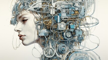 Poster - Signifies the integration of machines and humans, focusing on feedback and control mechanisms