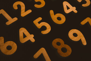 Poster - background or texture of numbers. finance data concept. mathematic. banking or currency. business an