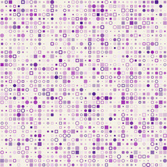 Poster - Abstract pattern. Various geometric shapes in multiple colors. Soft pink, mauve, lavender, dusty purple, light gray. Adorable vector illustration.