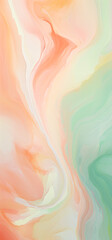 Wall Mural - a very colorful wallpaper, in the style of marbleized, soft and dreamy pastels, light orange and lig