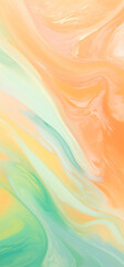 Wall Mural - a very colorful wallpaper, in the style of marbleized, soft and dreamy pastels, light orange and lig