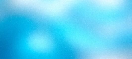 Wall Mural - Light blue white color gradient background, smooth grainy texture effect, copy space