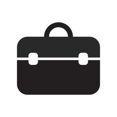 Briefcase icon . suitcase icon. business office bag vector symbol. travel bag icon. vacation, tourism and luggage symbol. isolated vector image