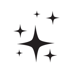 Wall Mural - shine icon symbol vector isolated on white background. star sparkles icons, vector illustration,