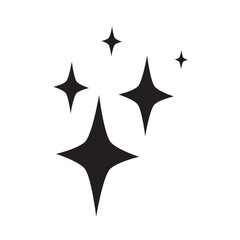 Wall Mural - shine icon symbol vector isolated on white background. star sparkles icons, vector illustration,