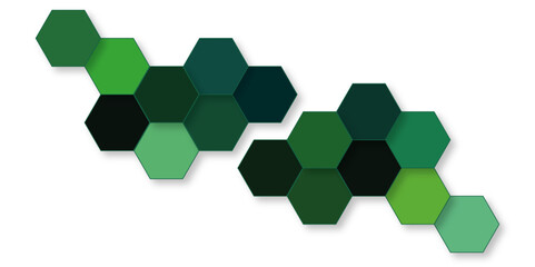 Wall Mural - golden Hexagonal Pattern on white Magma Background. Green glazed ceramic tile, modern minimalist interior design detail. 