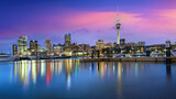 Fototapeta  - Auckland city elevated viw at sunrise, New Zealand