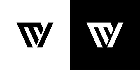 vector logo mv abstract