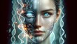 © Generative - Human cyborg with dna elements